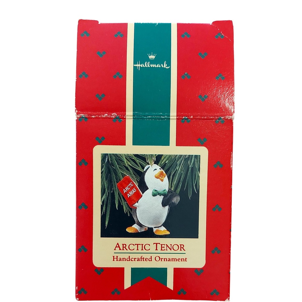 Vintage 1988 Hallmark Keepsake Ornament Arctic Tenor Penguin Singing QX472-1‎